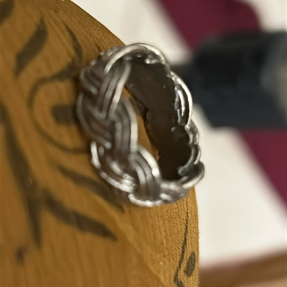 Woven Braided Silver Ring